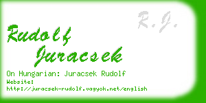 rudolf juracsek business card